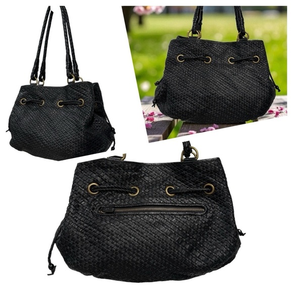 The Sak Black Woven Hobo Bag - Picture 1 of 15
